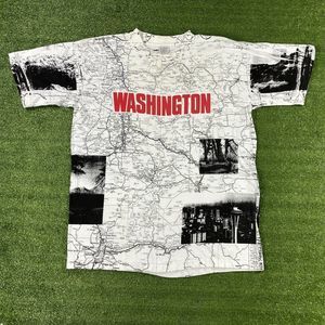 Vintage 90’s Washington Map All Over Print T-Shirt
